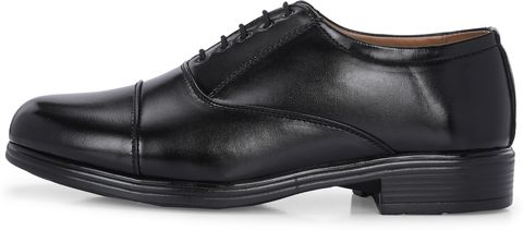 B-Fox Men's Leather Officer Uniform Shoes Black 12 - Image 5