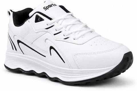 CLYMB Men's White Running Shoes (Size 10) - Image 6