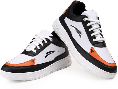 VIZYTRIC Sneakers For Men (Black, White , 8) - Image 6