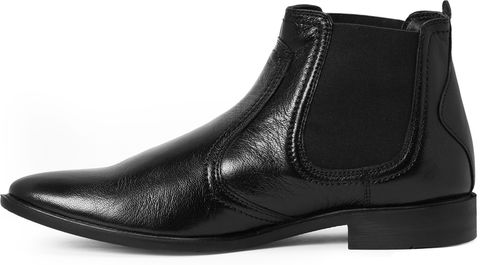RED CHIEF Genuine Leather Formal Slip-On Boots for Men Black RC3498 001 Boots For Men (Black , 10 UK/India) - Image 8