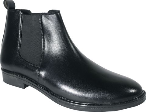 Big Liner Premium Handmade Chelsea Boots for Men (Black, 7) - Image 3
