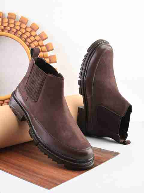 Glitchez Men's Chelsea Ankle Boots Brown 10 - Image 5