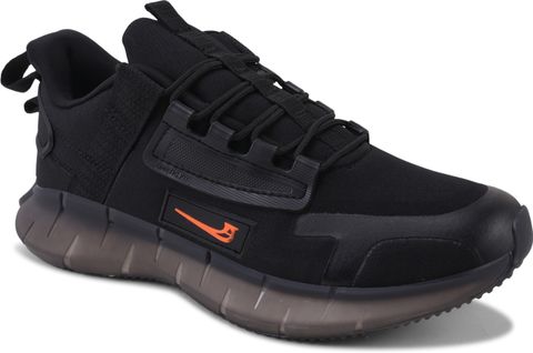 CLD NETFLIX Running Shoes for Men, Black-Orange, Size 6 - Image 6