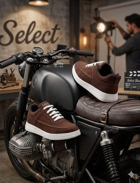 Selected Men's White Canvas Sneakers (Brown, UK 10) - Image 6