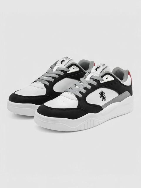 RED TAPE Men's Grey White Lace-Up Sneakers (Size 9) - Image 6