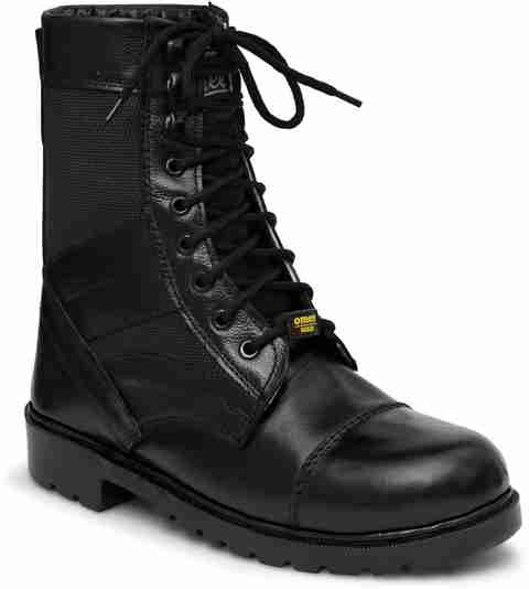 OMEE GOLD Army Long DMS Boots Men Black Size 8 - Image 5