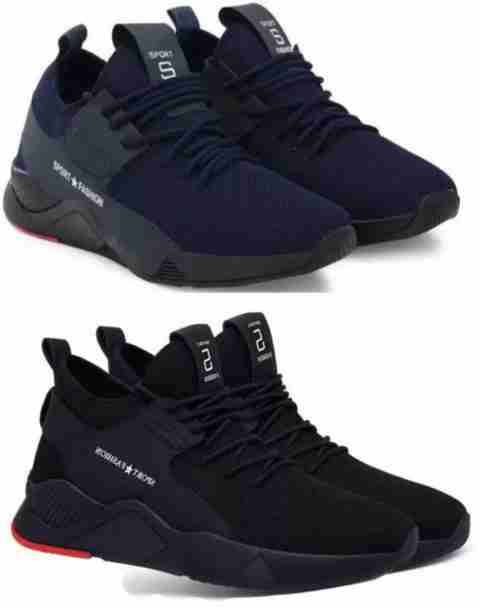 WELDONE Sneakers For Men (Black, Blue , 9) - Image 5