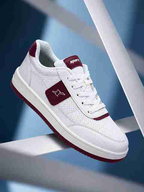 Sparx SM 9118 | Stylish, Comfortable | Sneakers For Men (Off White, Maroon , 7) - Image 5
