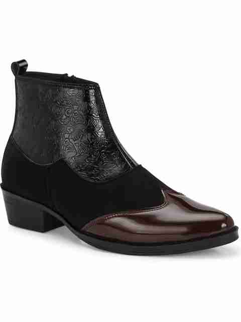 DIVSA Men's Premium Synthetic Leather Zip Chelsea Boots/Shoes Boots For Men (Brown , 8) - Image 5