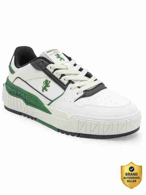 RED TAPE White Sneakers for Men (Black, Green, 8) - Image 2