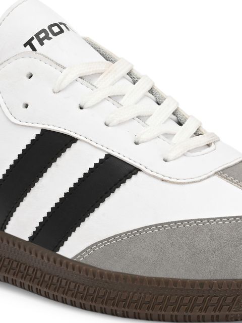 TROTUS Rich Quality Sneakers for Men (White, Black, Grey, UK 9) - Image 8