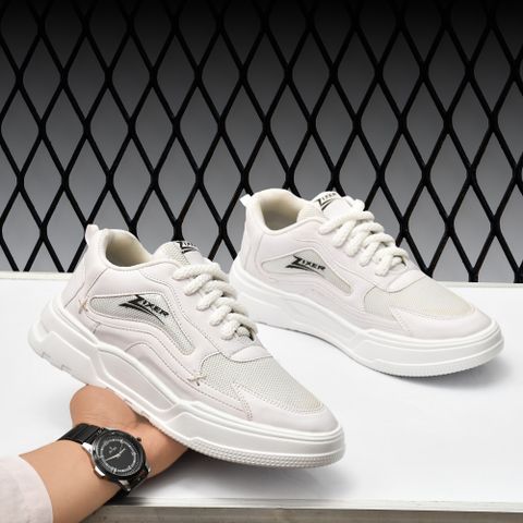 Zixer Street Hip Hop Casual Sneakers for Men (White, 9) - Image 8