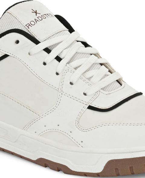 Roadster Men's Cool White Casual Sneakers | Everyday Fashion | Athletic & Comfortable Sneakers For Men (White , 6) - Image 6