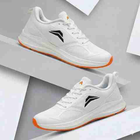 richerson Running Shoes for Men (White, Orange, Size 8) - Image 5