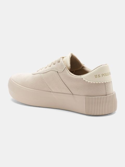 U.S. POLO ASSN. CORDELA 3.0 Chunky Sneakers for Women (Beige, UK 5) - Image 8
