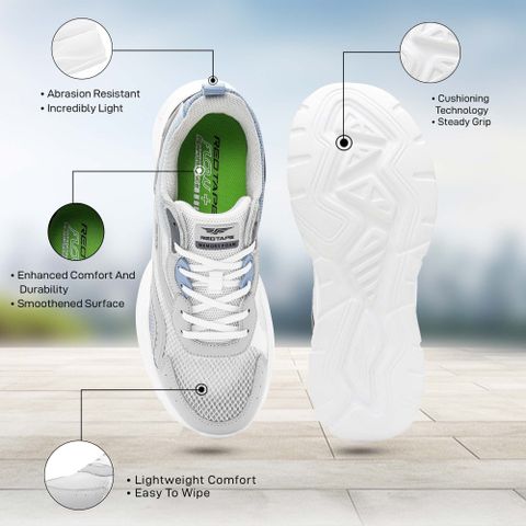 RED TAPE Casual Sneaker Shoes for Men | Elegantly Rounded Front, Soothing Insole Sneakers For Men (Grey , 9) - Image 6