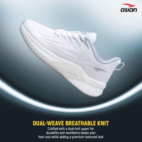 Asian Powerplay-31 Men's Running Shoes (White, UK 10) - Image 8