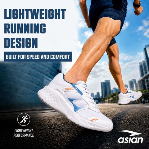 asian TOOFAN-02 Sports, Gym, Training, Running, Trendy Comfortable Shoes For Men Running Shoes For Men (White , 10) - Image 7
