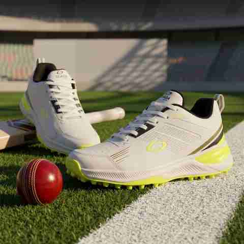 JD Boots Lightweight Cricket Shoes | Synthetic leather | Rubber Spikes Traction Grip_ Cricket Shoes For Men (White , 7) - Image 5