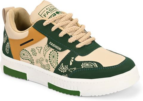 Xtoon Breathable Sneakers for Men (Green, Size 7) - Image 3