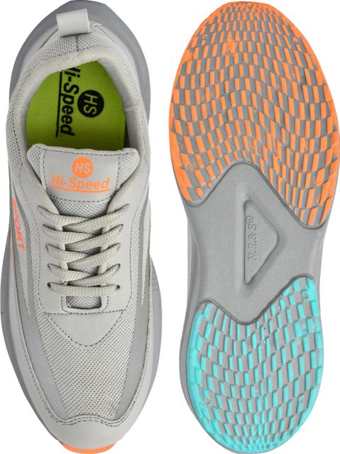 HS HI SPEED RUNNING SPORTS SHOES FOR MEN Sneakers For Men (Grey , 6) - Image 6