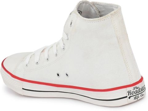 Roadster Lightweight Comfortable Laceup | High Top Casual |Dailywear use Sneakers For Men (White , 8) - Image 8