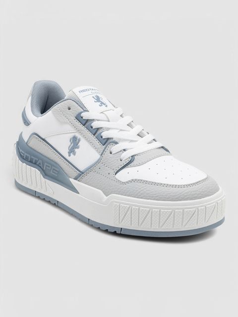 RED TAPE White Sneakers for Man | Lifestyle Casual Shoes for Boys | Sports Shoes Sneakers For Men (Blue, Grey , 6) - Image 5