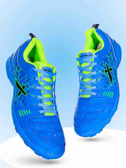 VECTOR X Blaster 2020 Synthetic Leather + Mesh Upper|Durable PVC Sole|Lightweight Cricket Shoes For Men (Blue, Green , 8) - Image 5