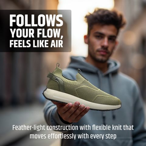 asian Wind Pro-11 Walking Shoes for Men | Lightweight, Memory Foam Cushion Sole Mocassin For Men (Olive , 7) - Image 8