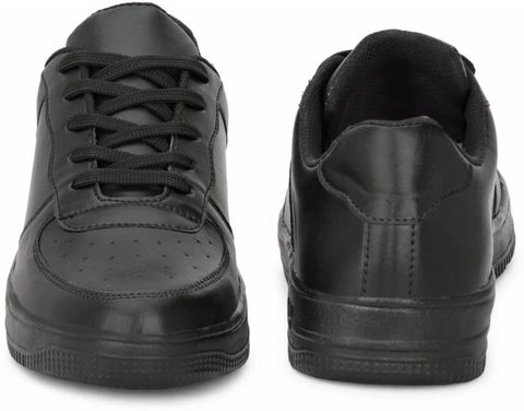 ROASTER Men's Synthetic Leather Lace-Up Office to Casual Sneakers Sneakers For Men (Black , 6) - Image 4