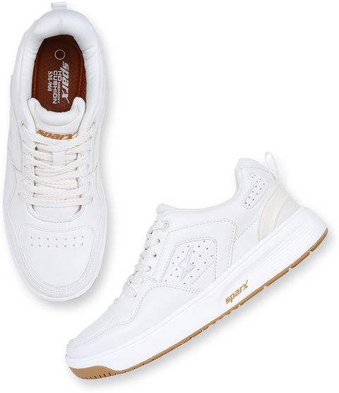 Sparx Sneakers For Men (White, Camel , 7) - Image 6