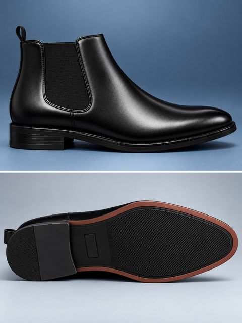 HERE&NOW Men's Chelsea Boots (Black, UK 8) - Image 5