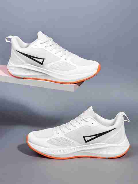 URBANBOX Walking Shoes For Men (White, Orange , 10) - Image 5