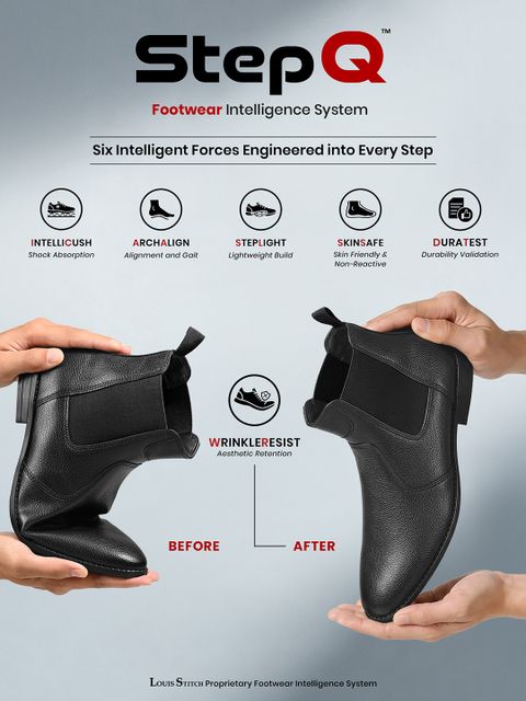 LOUIS STITCH Midnight Chelsea Riding Biking Boots UK 8 Black - Image 7