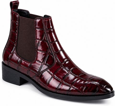Layasa chelsea boots men Boots For Men (Maroon , 7) - Image 7