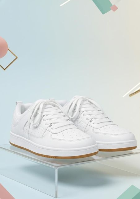 STEPHUB minimalist, white low-top casual sneakers Sneakers For Men (White , 9) - Image 7