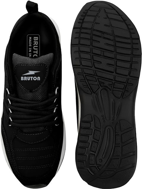 BRUTON Lite Casual Shoes Sneakers For Men (Black , 6) - Image 8