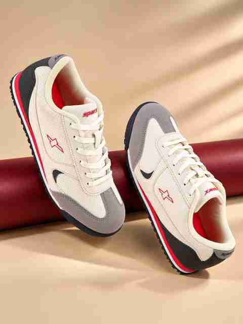 Sparx SM 9116 Men's Sneakers (Off White, Red, UK 8) - Image 5