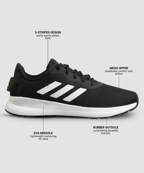 ADIDAS Fluo M Running Shoes For Men (Black , 10) - Image 6