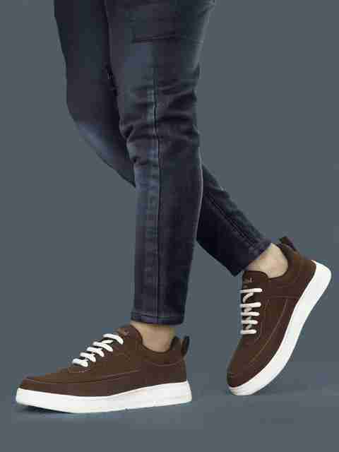 Selected Men's White Canvas Sneakers (Brown, UK 10) - Image 5
