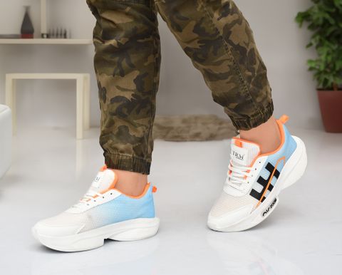 TRM Casuals For Men (White, Blue , 9) - Image 6