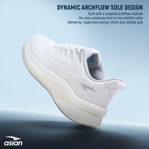 Asian Powerplay-31 Men's Running Shoes (White, UK 10) - Image 7