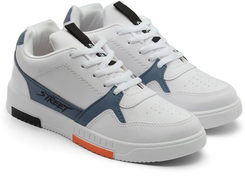 Asian Tarzan-05 White Sneakers for Men (White, Blue, Size 7) - Image 8