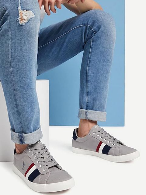 U.S. POLO ASSN. ABOR 3.0 Sneakers for Men (Grey, Size 6) - Image 6