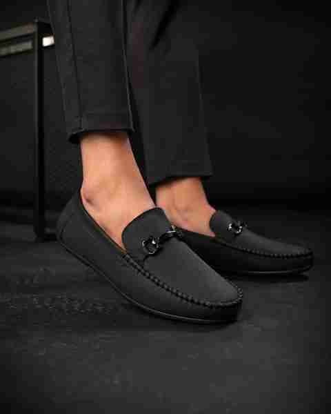 MR.WONKER Premium Metal Bit Slip-On Loafers Loafers For Men (Black , 10) - Image 5