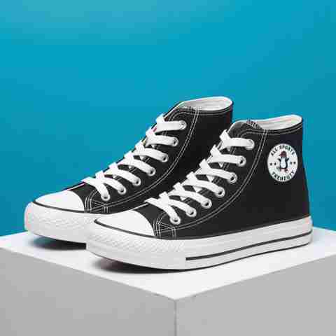 TRENDUTY Casual, Walking, Daily Wear, Lifestyle, Comfortable Insole Sneakers For Men Canvas Shoes For Men (Black , 6.5) - Image 5
