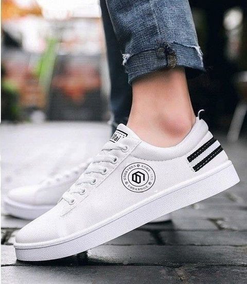 URBANBOX Sneakers For Men (White, Black , 7) - Image 5