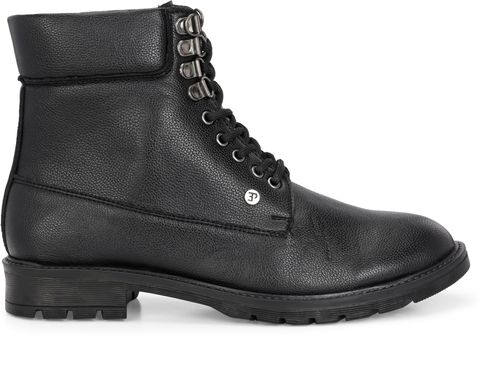 El Paso Men Black Faux Leather Casual Lace Up Boots Boots For Men (Black , 6) - Image 5