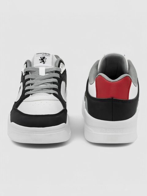 RED TAPE Men's Grey White Lace-Up Sneakers (Size 9) - Image 7