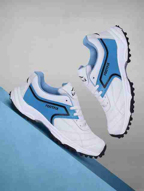 FOOTFIX Men's PU Cricket Shoes (Blue, Size 8) - Image 5